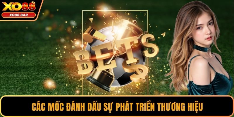 Các mốc đánh dấu sự phát triển thương hiệu